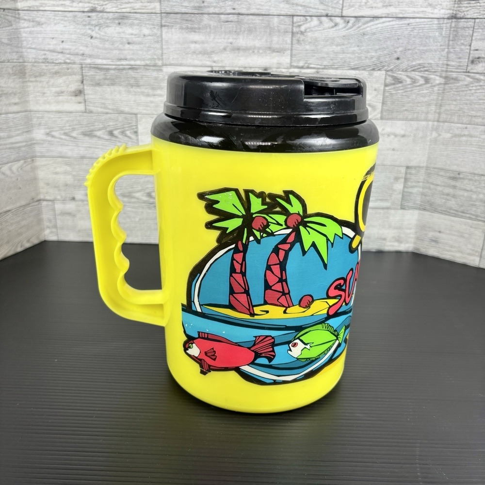 Betras Summer Fun 64oz‎ Travel Beverage JUMBO Jug Mug Drinking 90s Weathered
